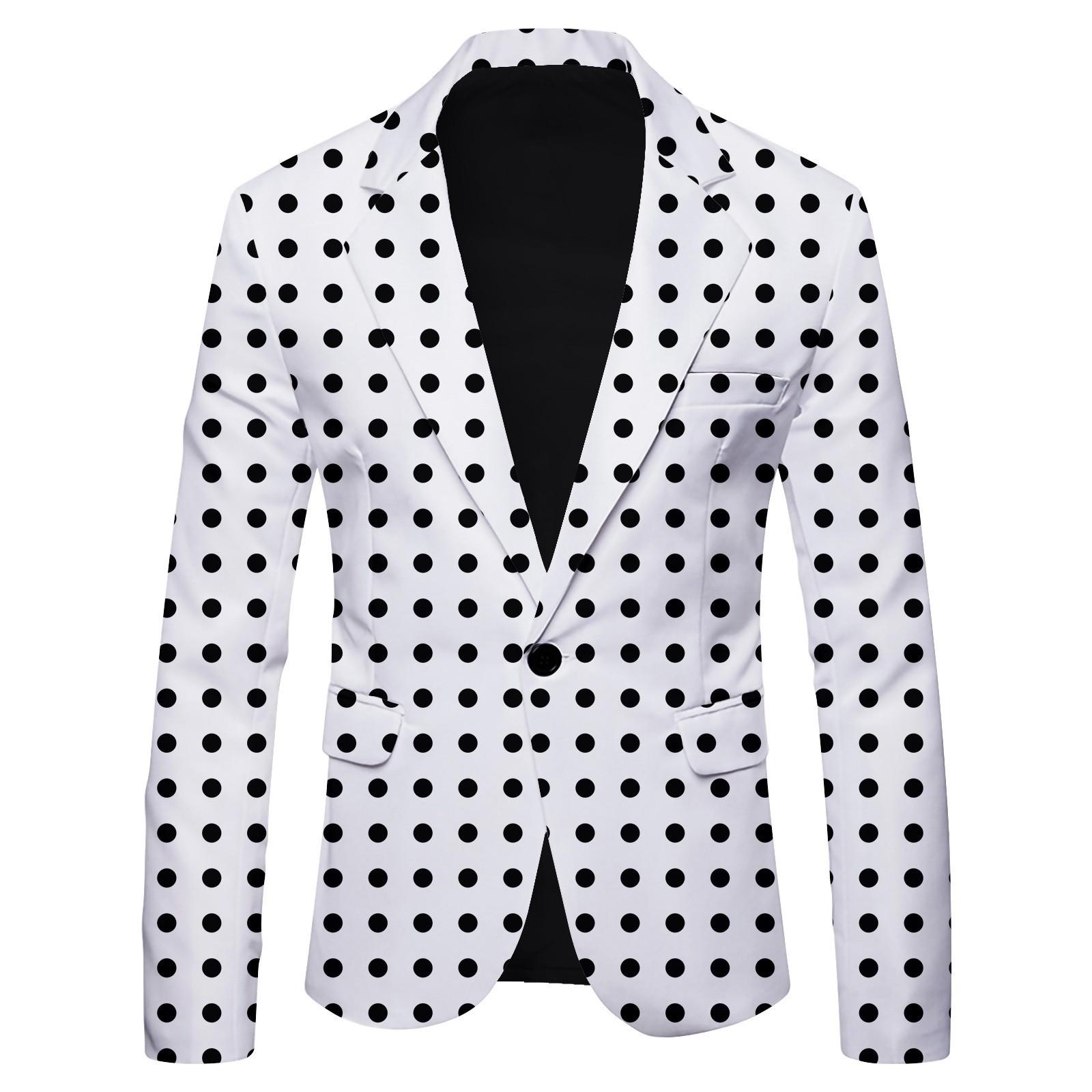 Herren Frühling Top Business Pendler Arbeit Casual Gedruckt Doppel Knopf Anzug Mantel Herrenanzug Große Britisch S