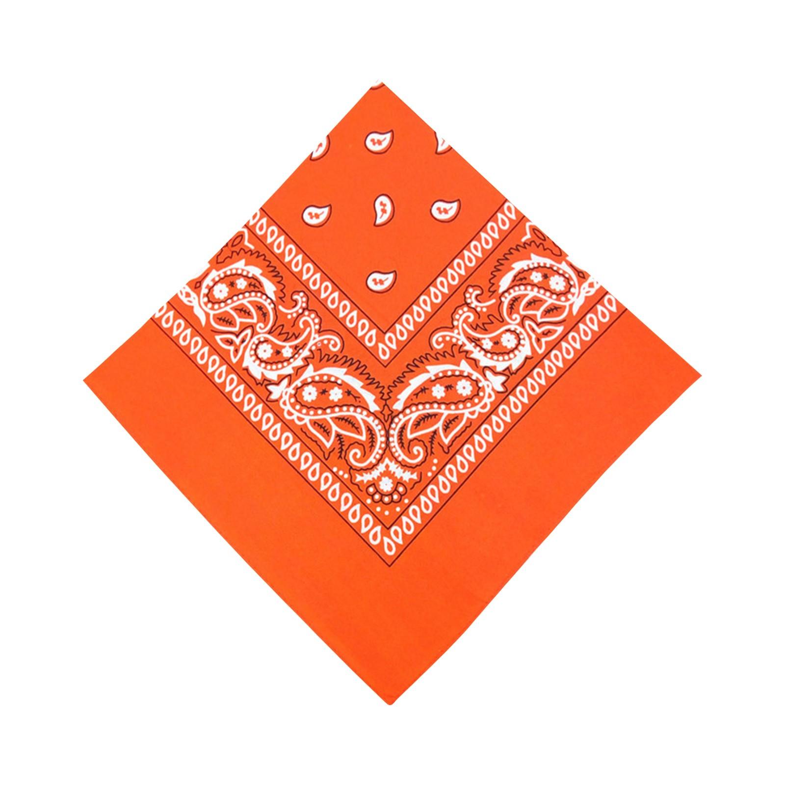 Baumwolle New Tie-Dyed Kopftuch Paisley Scroll Bandana Tie-Dyed Square One Size safrangelb