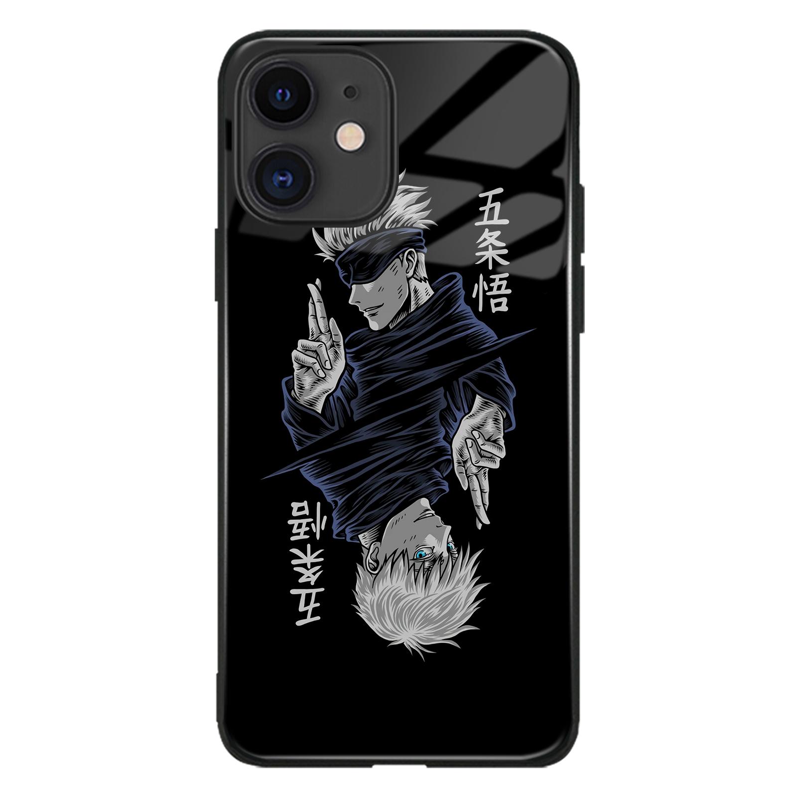 Jujutsu Kaisen Gojo Satoru Geto Anime Glänzend Glas Telefon Fall für IPhone SE 6s 7 8 Plus X Xr Xs 11 12 13 Mini Pro Max Samsung 7Plus 8Plus&Glossy Glass Case