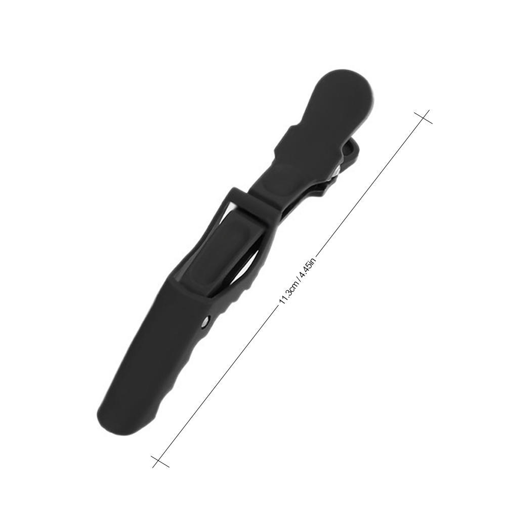6Pcs Schwarz Croc Haar Abschnitt Friseur Schneiden Klemmen Salon Styling Haar Griff Clips