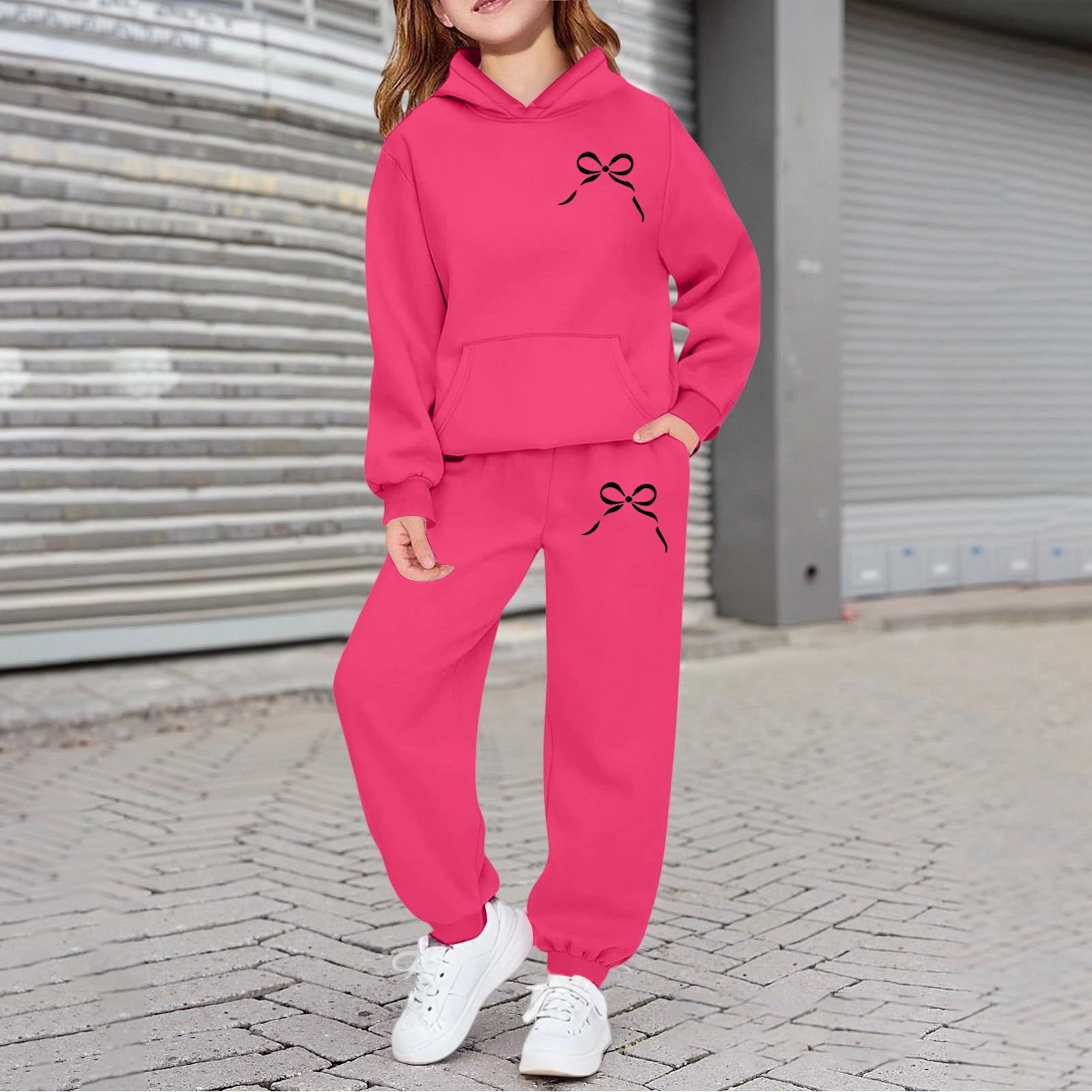 Jungen Mädchen Trainingsanzug Kleidung Kapuzenpullover Jogginghose Trainingsanzug Set Mode Outfit 160