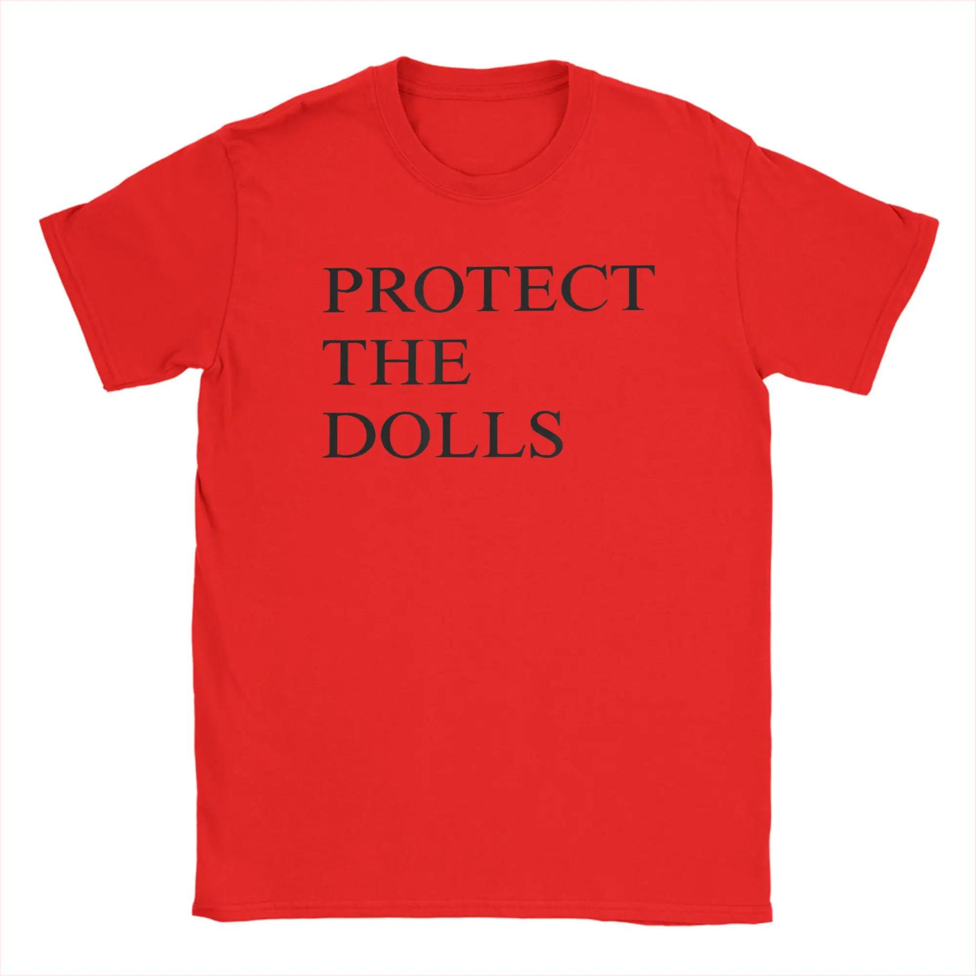 Beschütze die Puppen Druck Damen T-Shirt Rundhals Mode Strand T-Shirt Streetwear Freizeitkleidung Streetwear M