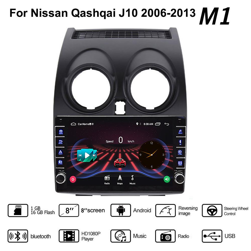 Android Autoradio Multimedia Video Player für Nissan Qashqai J10 2006-2013 mit Knopf Knopf Carplay WiFi BT 2 Din 2+32GB 1+16GB