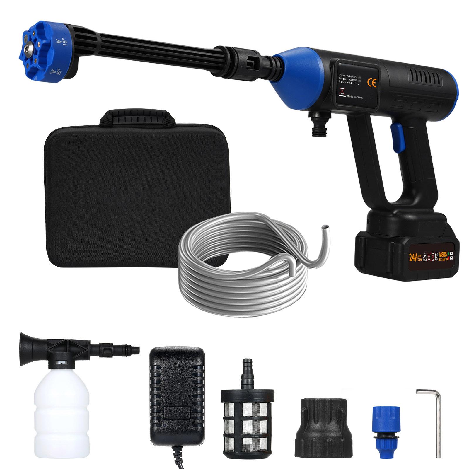 Handheld Hochdruckreiniger Tragbarer leistungsstarker Reiniger 50bar/725PSI 350W Akku-Hochdruckreiniger mit US plug-1 bunt