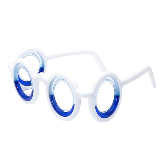 Brille gegen Reisekrankheit, Reisekrankheit, Luftkrankheit, Seekrankheit, Brille zur Linderung von Übelkeit, ultraleicht, für Reisen, für Kinder und Erwachsene, ohne Linsen, Flüssigkeitsbrille blau