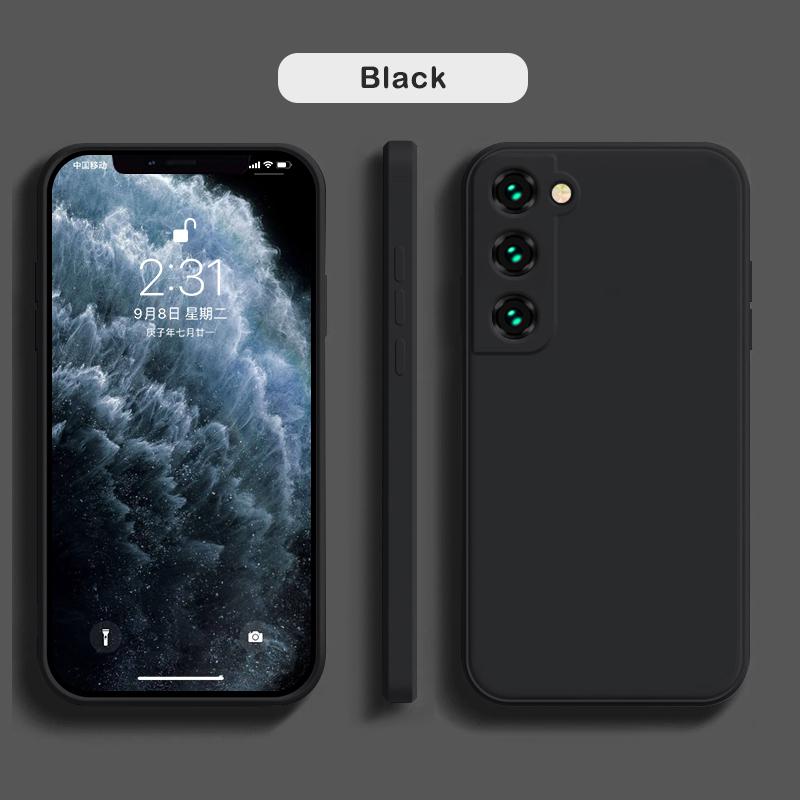 Luxuriöse quadratische Hülle aus flüssigem Silikon für Samsung Galaxy S25 S24 S23 FE S22 Ultra S21 S20 S10 Plus A52 A53 A54 A33 A72 A32 4G 5G Soft Cover For Samsung S23 Plus