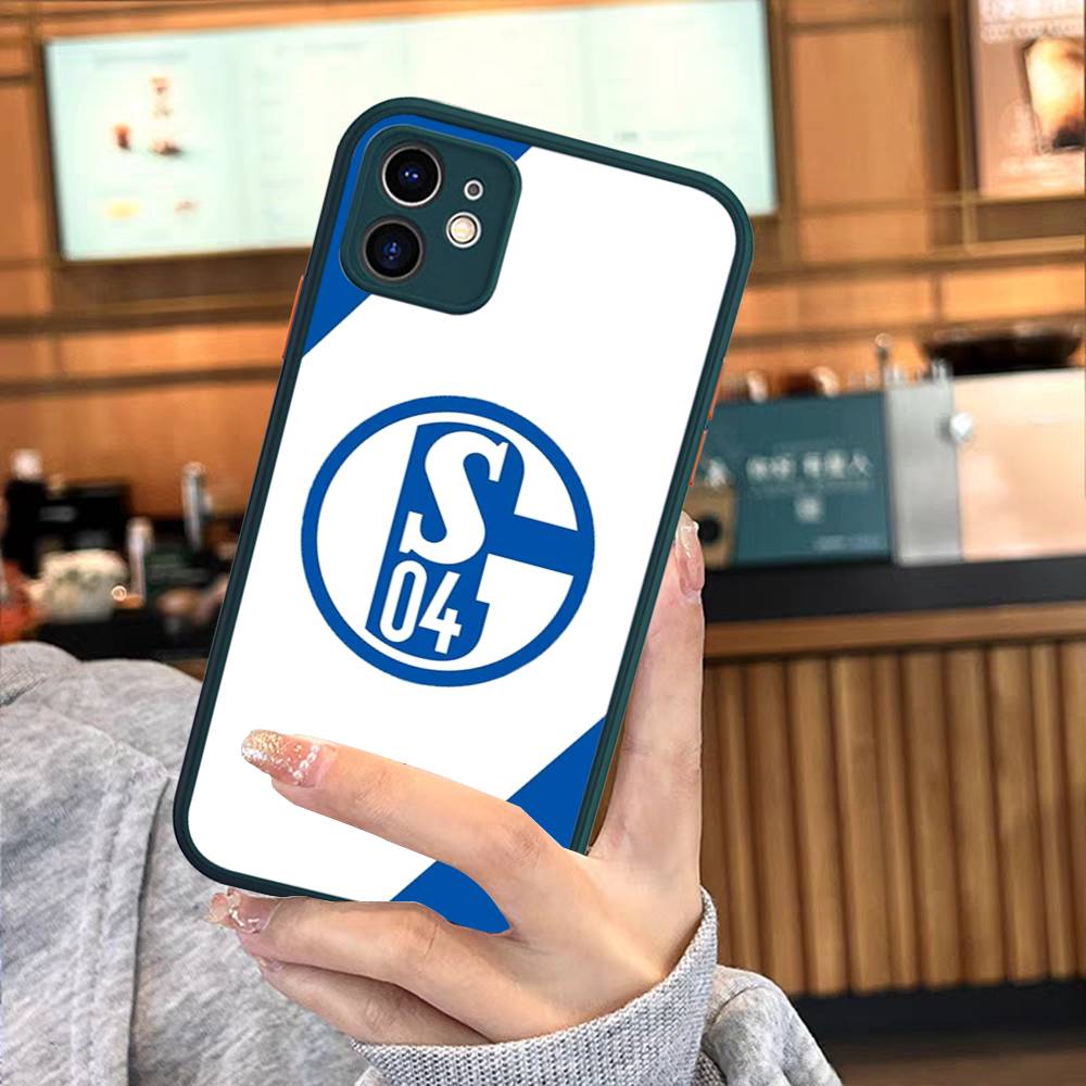 S-Schalke 04 Handyhülle Für iPhone 13 12 X XS MAX Pro Max 16 15 11 14 Pro Max Stoßfeste Matte Hülle iphone 14 plus