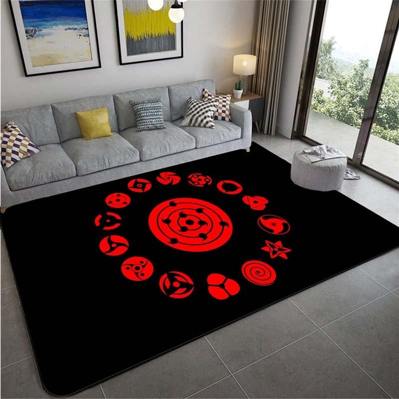 Anime Naruto rutschfeste Teppiche, große Mattenteppiche für Wohnzimmer, bequemer Teppich, weiche Bodenmatte, Teppiche für Schlafzimmer 160cm x 200cm