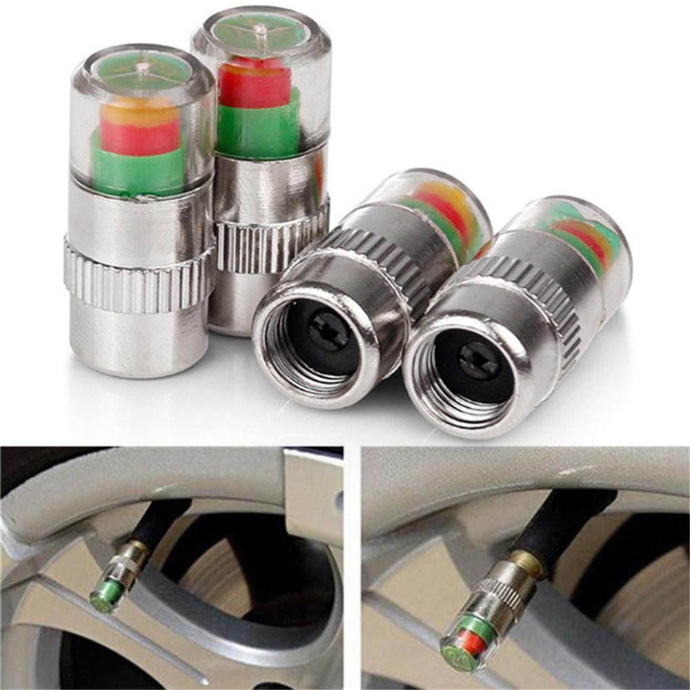 4 teile/los 2.0/2.2/2,4 Bar 30/32/36 PSI Reifendruck Monitor Manometer Kappe Sensor Anzeige Alarm Überwachung Tools Kit 2.0 Bar 30psi