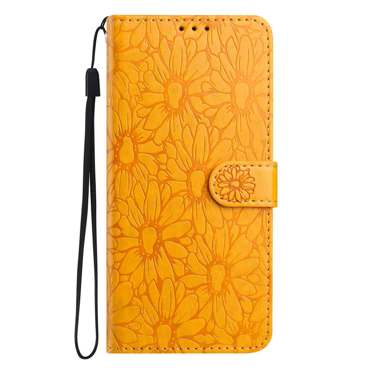 10-Farben Gänseblümchen geprägtes Flip-Kartenetui für Redmi Note 14/Note 12/13C/14C/Xiaomi 14T,Xiaomi 11T,Xiaomi 13 Lite,Xiaomi Mi 11 Lite,Xiaomi Poco X6... Redmi 12C gelb