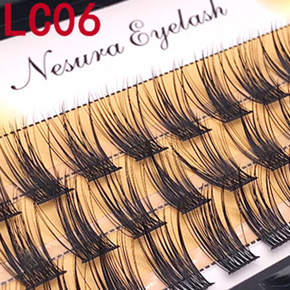 Bündel Wimpern Dramatische 3D Nerzhaare Einzelwimpern Segmentierte Wimpern Flauschig Natürlich 10MM-LC06