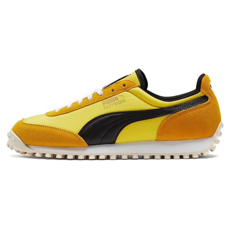 Puma Fast Rider Synthetikleder Sportlich Lässig Low-Top Lifestyle Schuhe Unisex Schuhe Gelb 371601-17 37