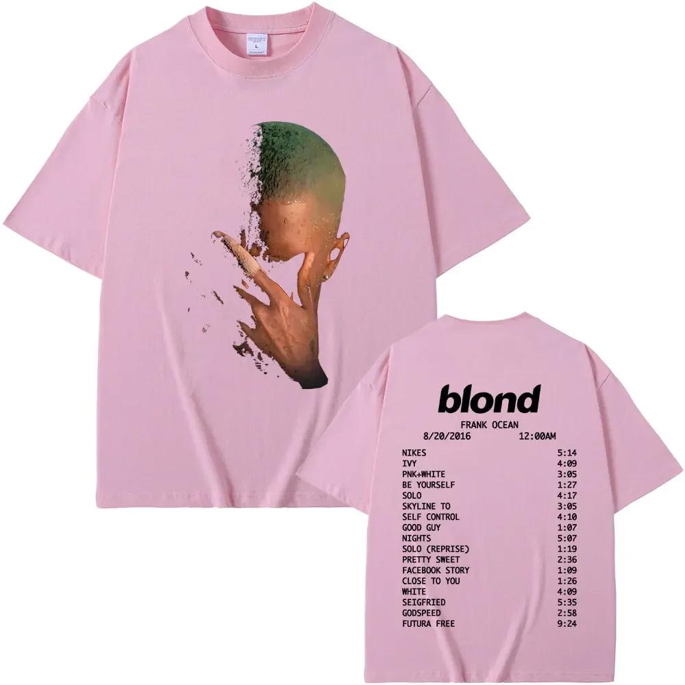 Heißer Verkauf Rapper Frank Mode Grafikdruck T-Shirt Herren Damen Ocean Streetwear Hip Hop Mode Blond Locker Lässig Übergroßes Oberteil Sommer Neues T-Shirt XXL weiß