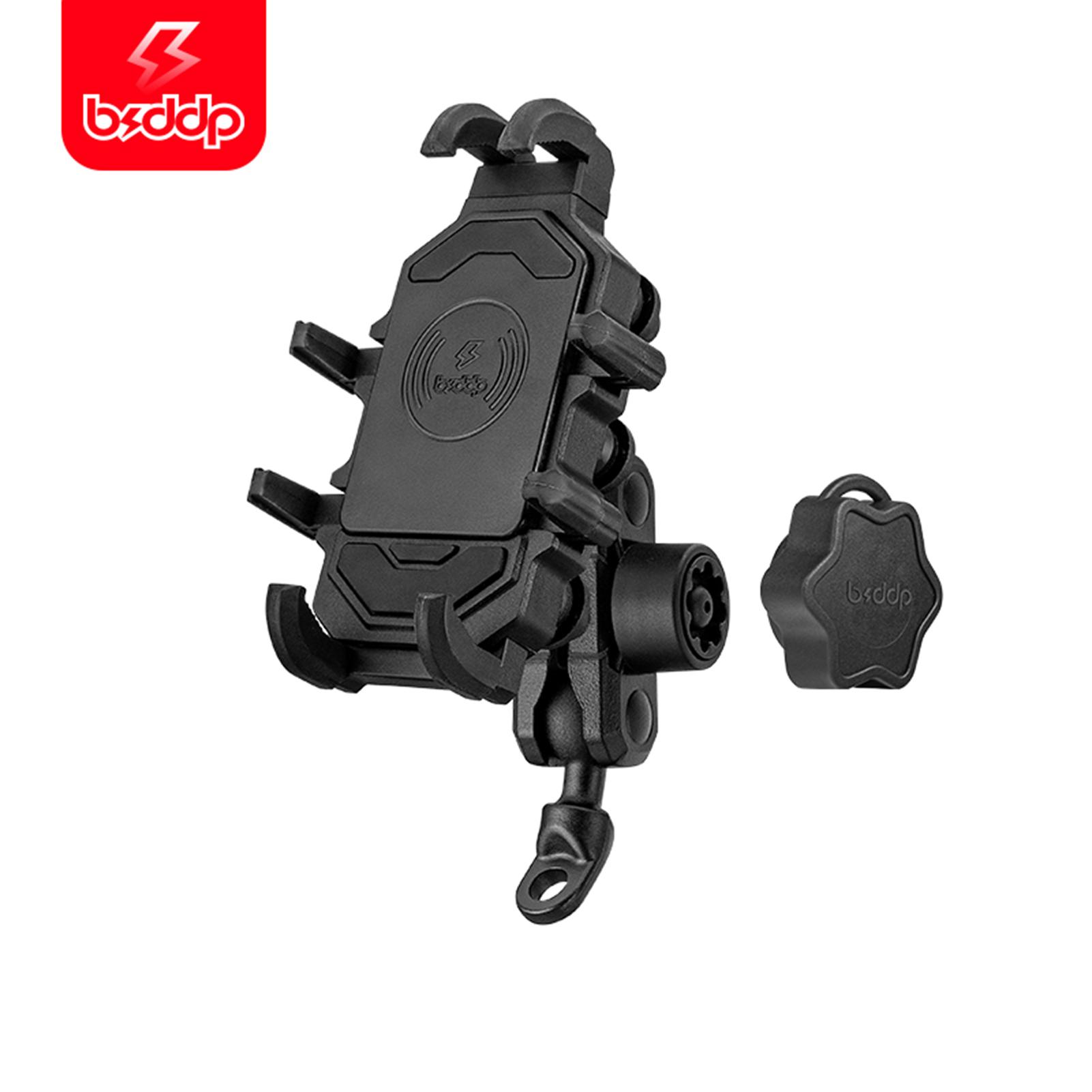 Motorrad-Handyhalterung, Motorrad-Handy-Halterung, Diebstahlschutz, 360 Grad drehbar, Motorrad rearview mirror schwarz