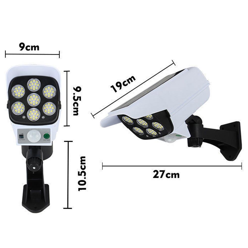 77Leds Solar Licht LED Outdoor Solar Licht Motion Sensor Solar Nacht Lampe Sicherheit Dummy Kamera Lampe IP65 Wasserdichte Licht 1PC-77LED