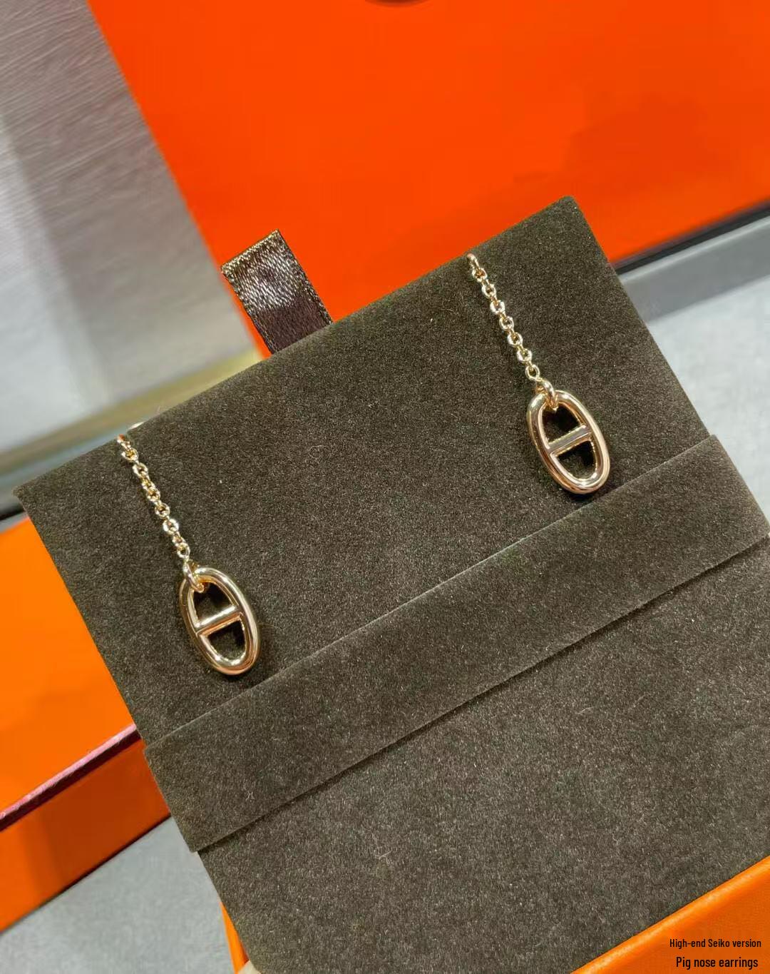 V Vergoldet Mi Gold Liebe Zuhause H Schweinenase Quaste Hängende Ohrringe - Hochwertiger Exquisiter Schmuck. rose gold