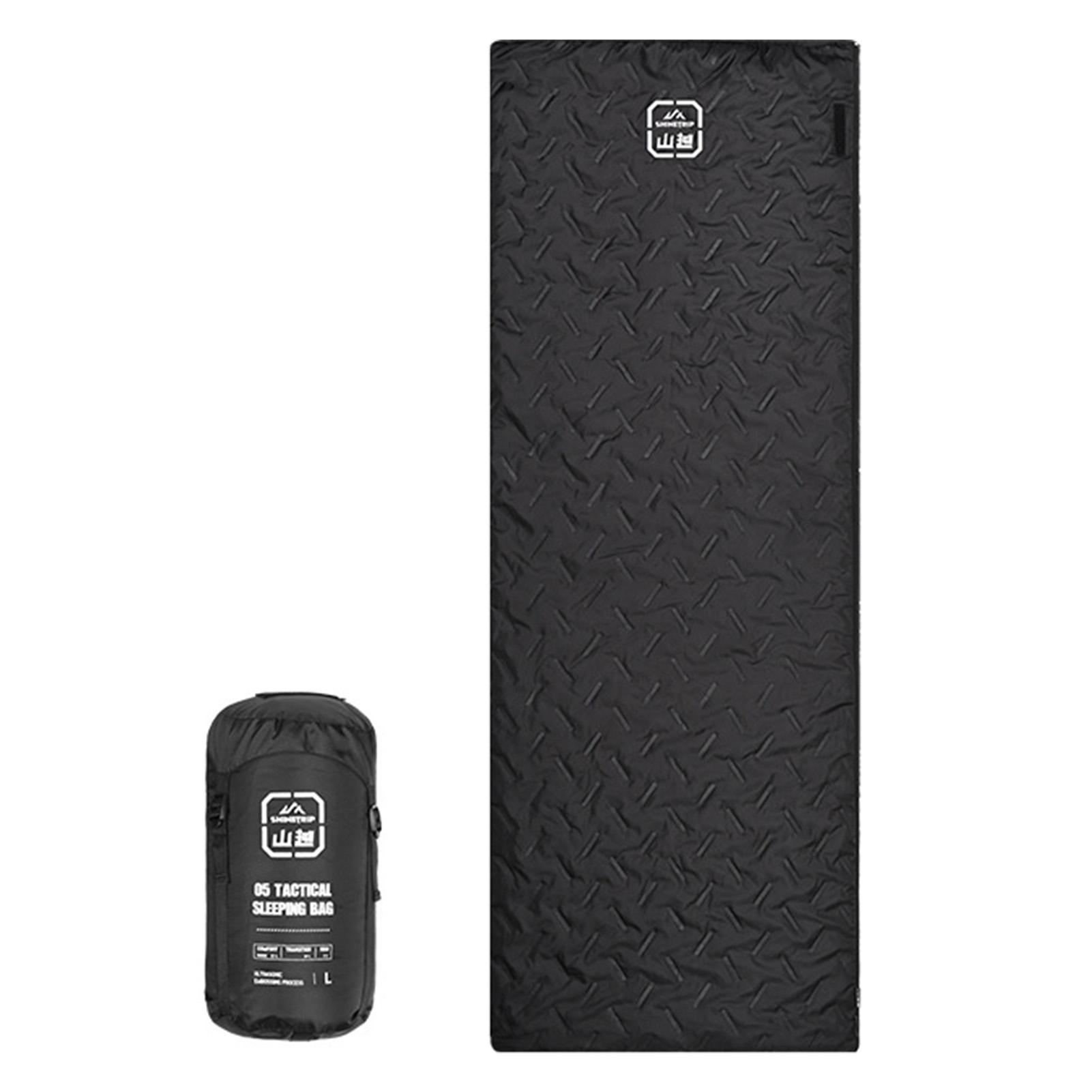 Schlafsack für Camping Ultraschall Wärme Schlafsack Tragbare Aufsteckbaren Camping Tasche 200g Faux Left schwarz