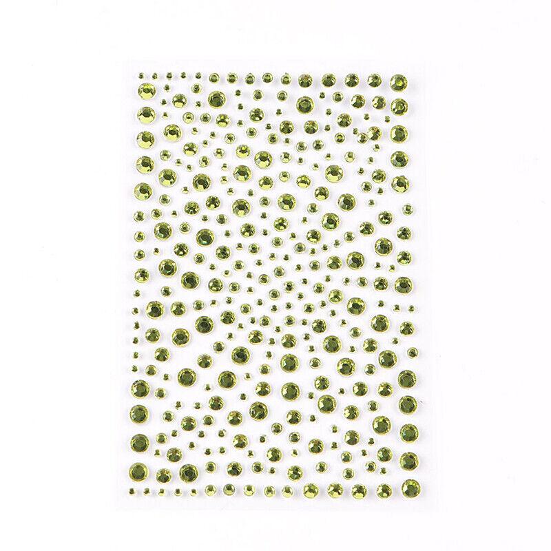 Augen-Körper-Gesichts-Edelsteine, selbstklebender Strass-Aufkleber, Gesichts-Juwelen, zum Aufdrücken von Tätowierungen. hellgrüne