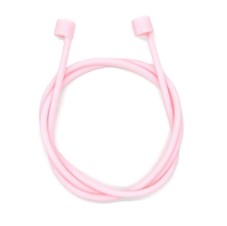 Anti-Verlust-Silikon-Gurt für AirPods 1 2, Silikon-Halsband, Seil für Huawei Fly Pods/Freebuds 2 hellrosa