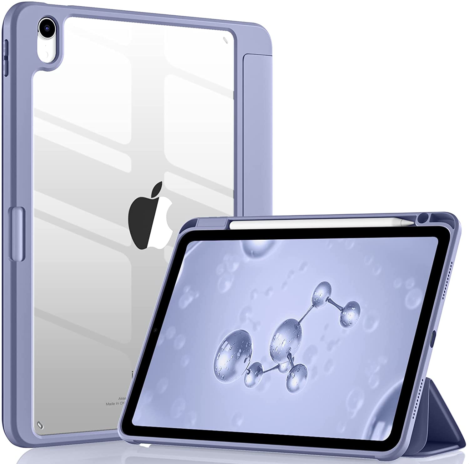 Für IPad Air 4 5 Schutzhülle für IPad Pro 11 2024 M4 Hülle IPad 6. 9. 10. Generation Hülle 2022 10.2 10”2 Air 2 1 für IPad Mini 6 Silikonhülle ipad air 11 2024 violett