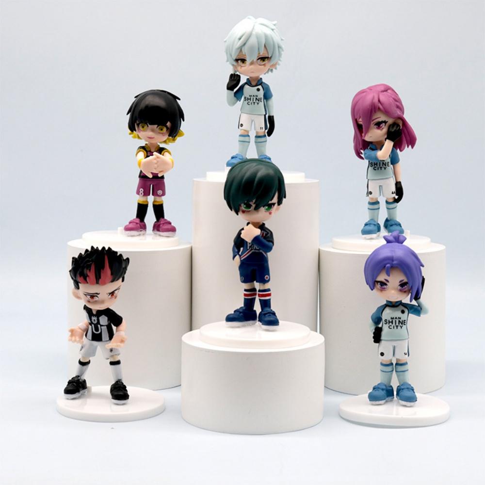 6 Stück/Set BLUE LOCK Action-Figuren Spielzeug 9cm Anime Sagi Yoichi Chigiri Hyoma Nagi Seishiro Figuren Sammlung Figur Figur no box