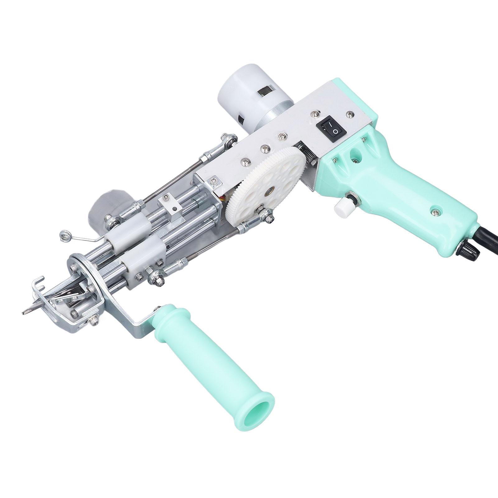 2 in 1 Teppich-Tufting-Maschine Einstellbare Geschwindigkeit DIY Handgefertigt Elektrische Teppichpistole Maschine für UK Plug