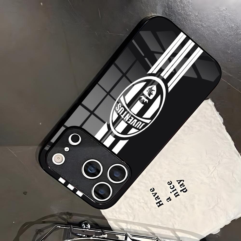 J-Juventus-SE Handyhülle Für IPhone 17 Pro Max 16 15 14 Pro Max 13 11 X Xs Xr 8 7Plus Glasabdeckung iPhone 15 Plus