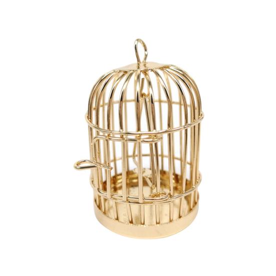 1/12 Puppenhaus Miniatur Metall Vogelkäfig Möbel Raumszene Zubehör Dekor beige