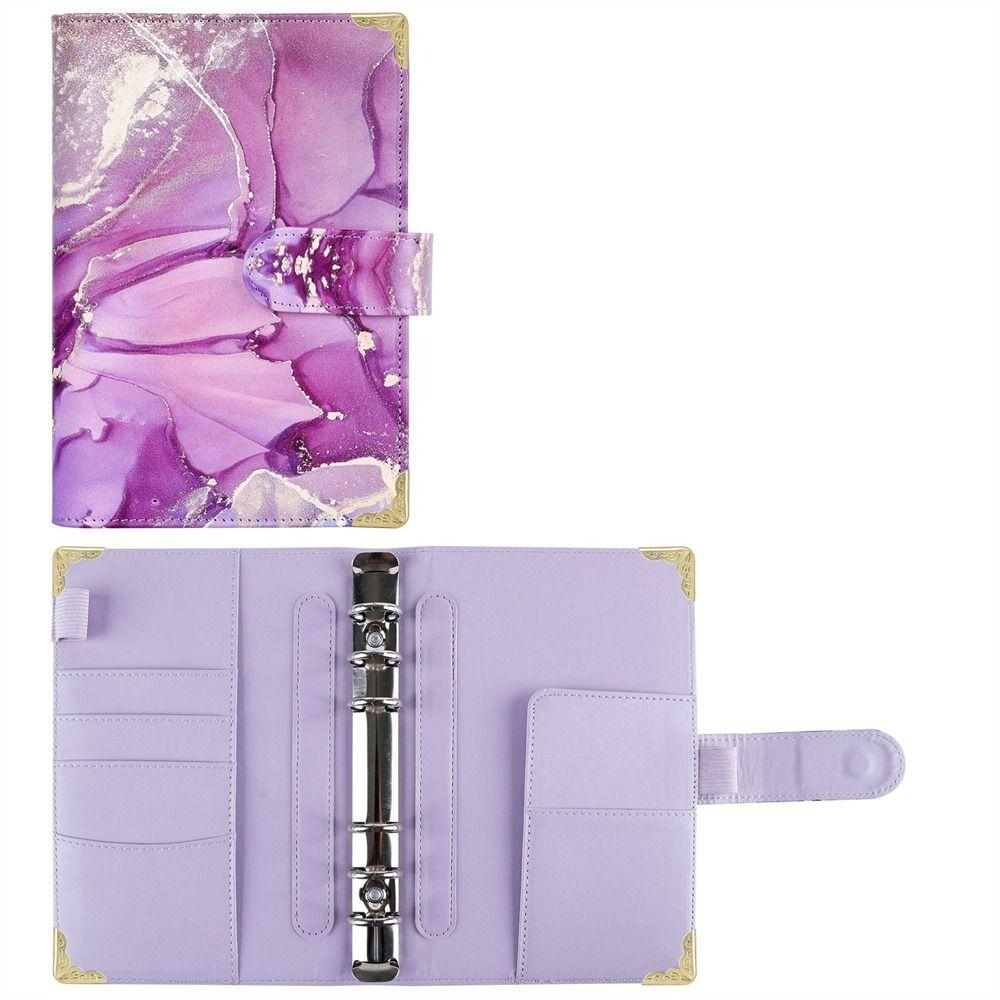 Taschen Bargeld Umschläge Bill Organizer Binder Notebook A6 Notebook Budget Binder Planer Binder Purple