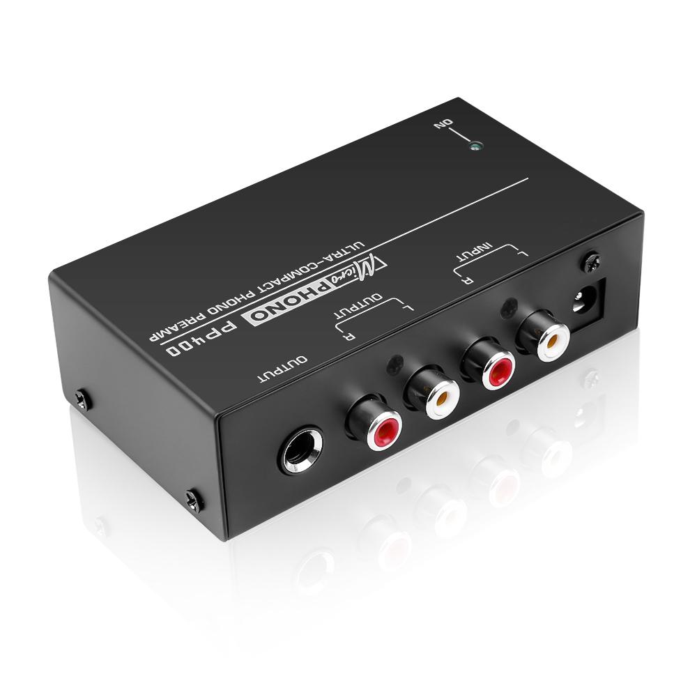 Ultra-Kompakte Phono-Vorverstärker Vorverstärker Mit Rca Eingang & Ausgang 1/4 Zoll TRS Schnittstellen Preamplificador Plattenspieler Preamp PP400 EU Plug