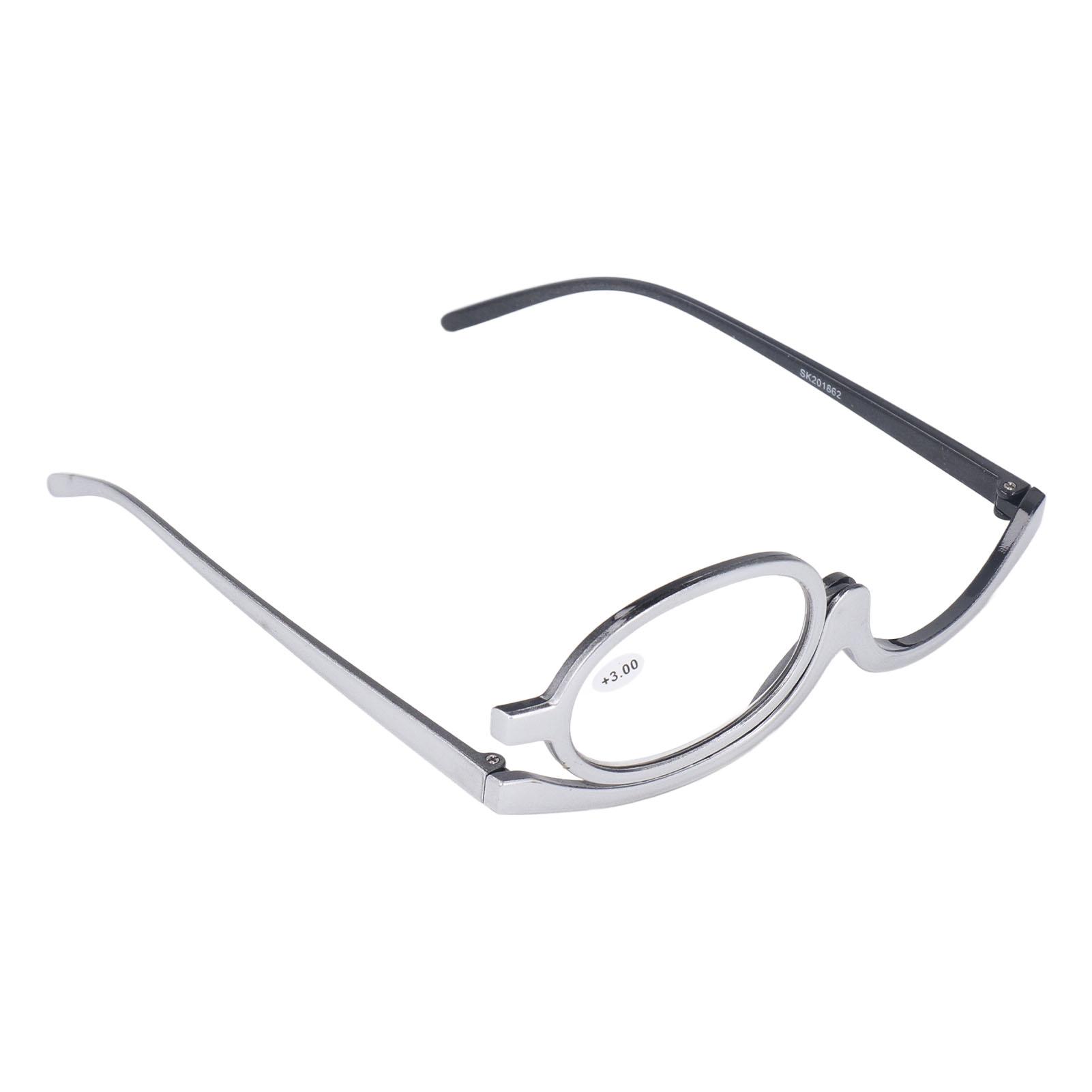 Vergrößerungs-Make-up-Brille Faltbare Einlinsen-Augen-Make-up-Brille für Frauen Großmutter +3.00