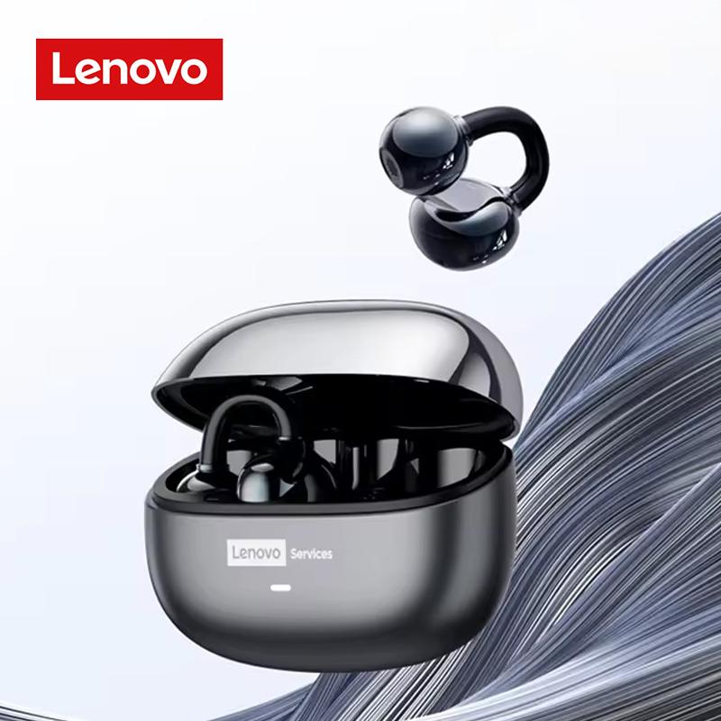 Lenovo LE302 Kabelloses Bluetooth 6.0 Headset Lange Akkulaufzeit Sport-Ohrbügel-Kopfhörer HIFI Stereo Geräuschunterdrückende Kopfhörer grau