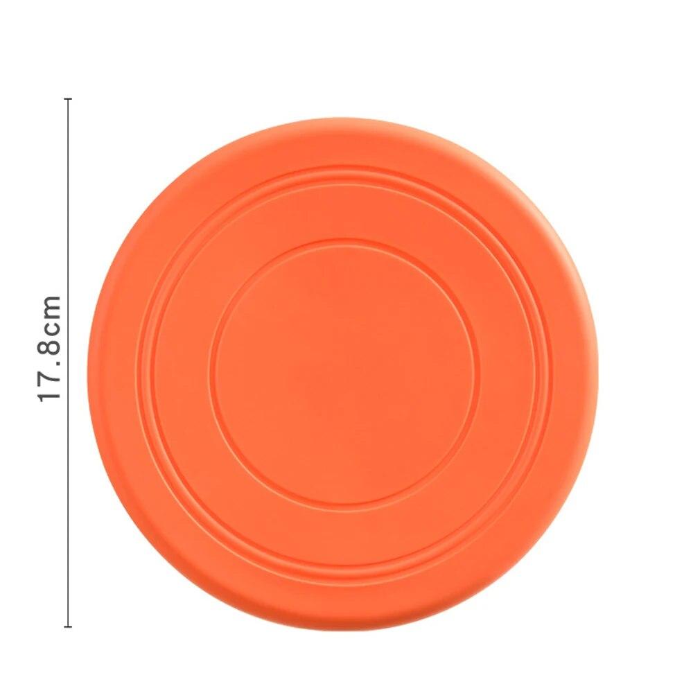 Haustier Hund Flying Disc Spielzeug Weiche Nicht-Slip Silikon Spiel Fliegende Untertasse Anti-Kauen Trainning Interaktive Pet Welpen hund Liefert orange