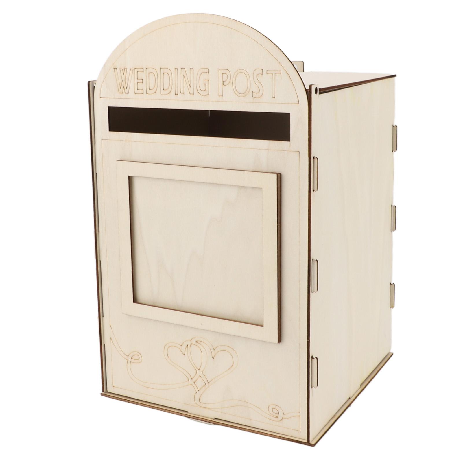 DIY Holz Hochzeit Mailbox Post Box mit Schloss Schlüssel für Empfang Hochzeit Jahrestag Party