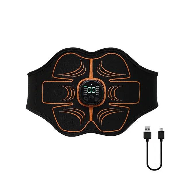 Abs Trainer Gürtel EMS Bauch Muskel Stimulator Elektrische Toning Gürtel USB Taille Bauch Gewichtsverlust Home Gym Fitness Massagegerät orange/schwarz