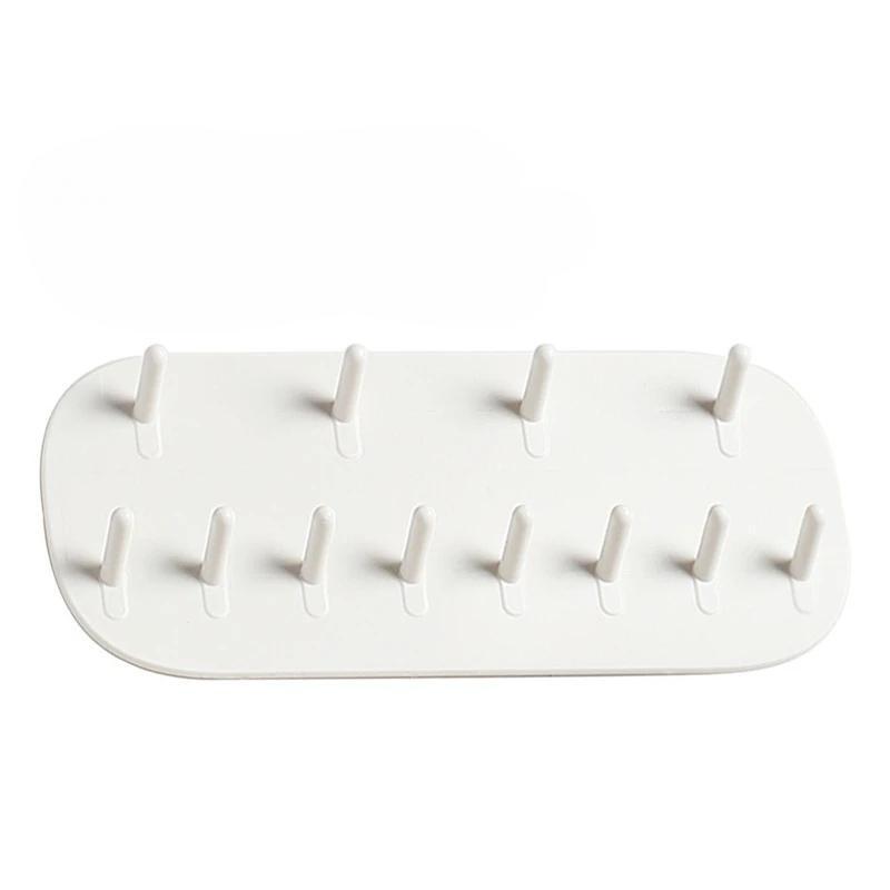 Haken zum Aufhängen von Schmuck, zum Aufhängen von Halsketten, Ohrringen, Armbändern, Organizer, Ständer, Halter, Klebepaste, Wandaufhänger für Schmuck weiß