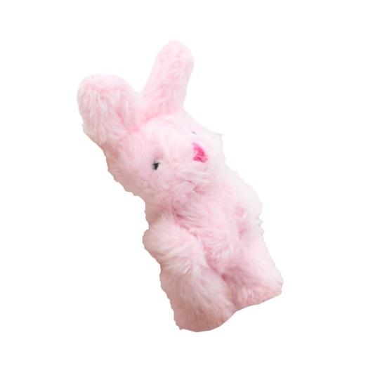 Yousheng Puppenhaus-Spielzeug, feine Verarbeitung, schön, bezaubernd, kompakt, weich, dekoriert, Plüsch, Kaninchen, Bär, Puppenhaus, Puppe, Puppenhaus-Zubehör rosa