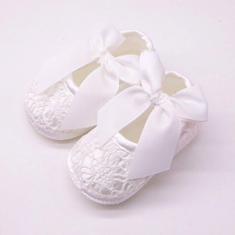 Sommer Hohl Neugeborenen Baby Schuhe Nette Bögen Infant Mädchen Schuhe Erste Wanderer Nicht-Slip Booties Schuhe 0-6M weiß