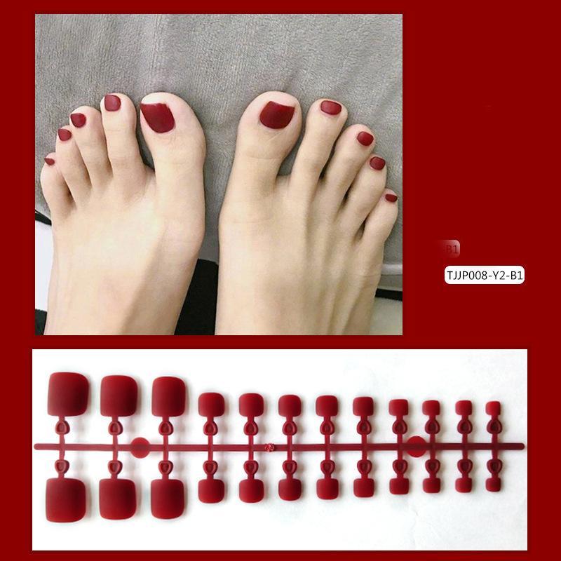 24 Stück/Set DIY Schnellnägel Vollfarbe Matt Zehennägel Falsche Nägel Mehrfarbige Streifen Fertig zum Tragen Maniküre