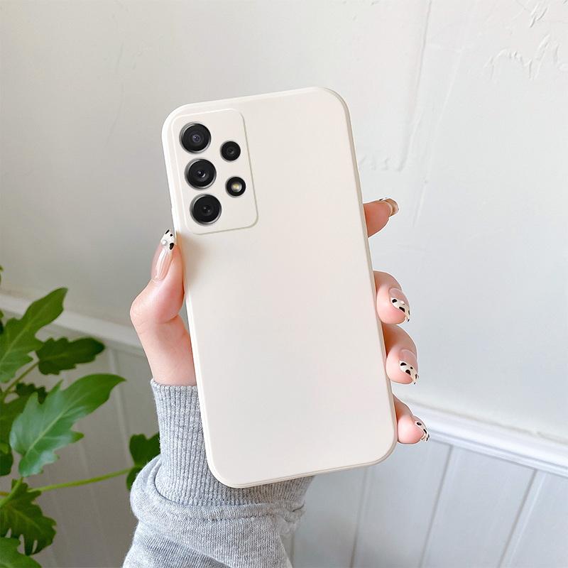 Candy Color Matte Silikon Quadrat Kamera Schutz Rückseite Hülle für Samsung Galaxy A52 A72 A32 4G 5G S22 Ultra Note 20 A13 A33 A53 A73 A22 A12 A51 Samsung Note 20 weiß