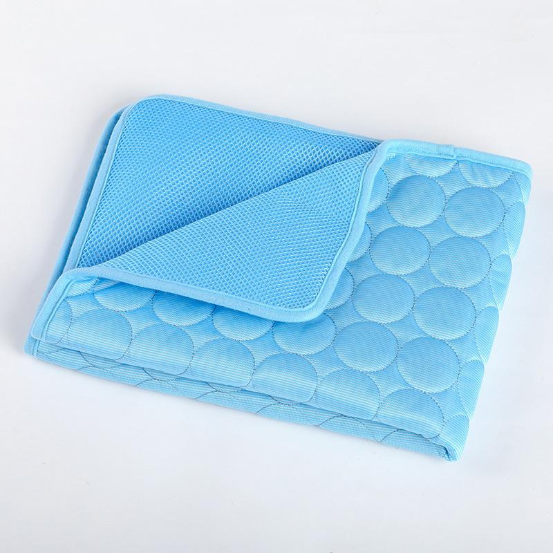 Kühlmatte für Hunde, Sommerunterlage, Haustiermatte, Bett für Hunde, Katze, Decke, Sofa, atmungsaktiv, Sommer, waschbar, Heimtierbedarf, Zubehör 50*40CM blau