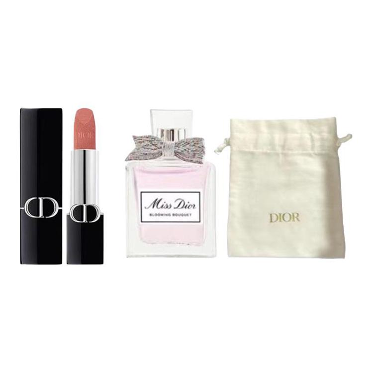 Dior Lippenstift Parfüm Mini Make-up Probe Lipstick #100 + Miss Dior 5ml + Mini Pocket