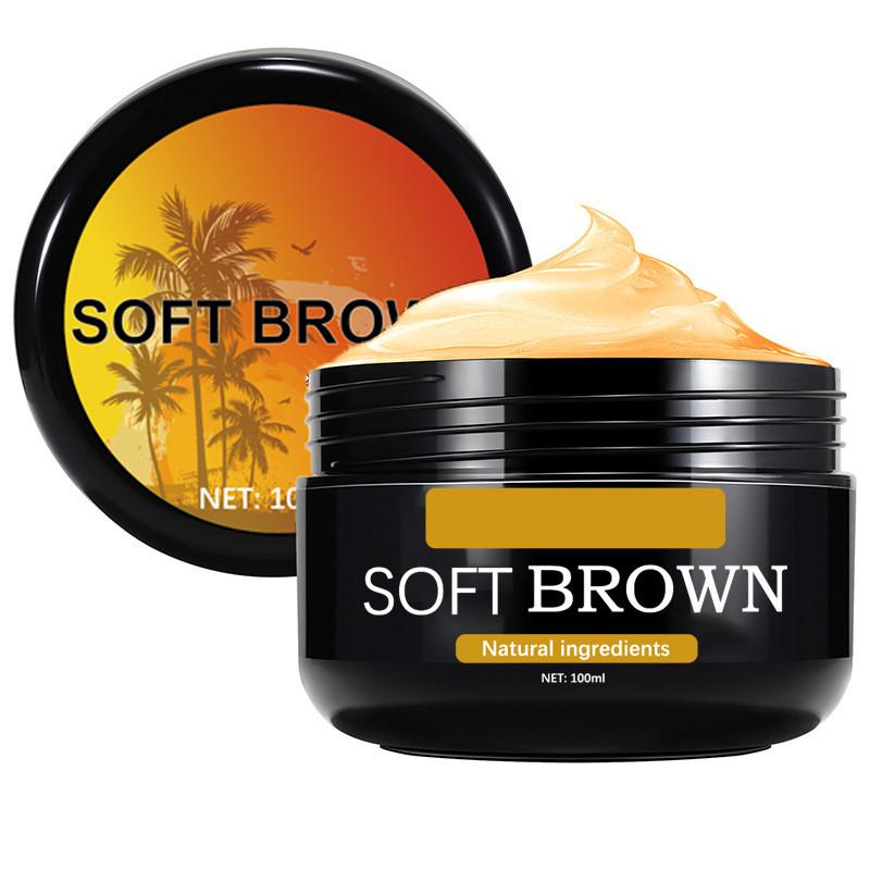 Braune Bräunungscreme, Solarium-Bräunungsbeschleuniger-Creme, Bräunungsbeschleuniger-Creme, Wirksam auf Sonnenliegen, Schnelle Bräunung