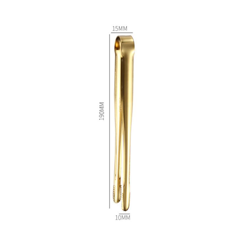 18-Styles Gold BBQ Lebensmittelzange Steak Clip Edelstahl Hohl Kuchen Brot Grill Klemme Kochutensilien Küchenzubehör beige