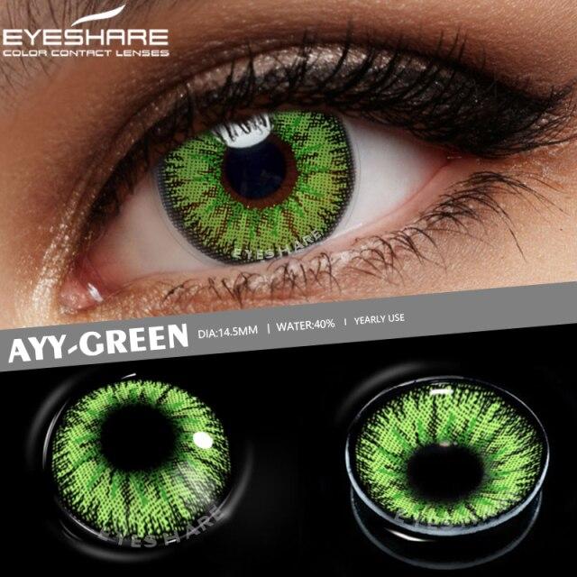 Eyeshare Farbige Kontaktlinsen für Augen, Anime, Cosplay, farbige Linsen, blau, grün, Halloween-Linsen, Kontaktlinsen, Kosmetik, Make-up
