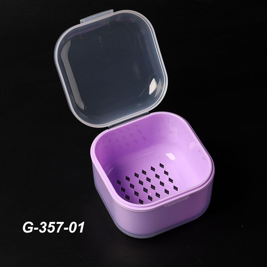 Tragbare Desinfektionsfilter-Reinigungsbox Nailart-Bohrer Schleifkopf-Desinfektionsbox Maniküre-Sterilisationswerkzeug violett