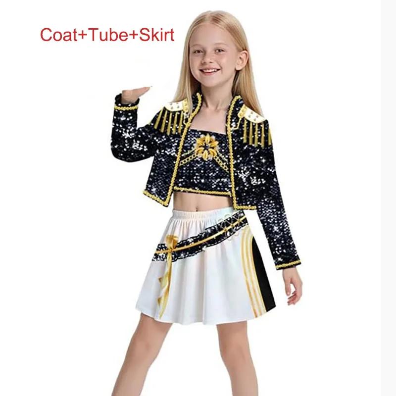 Mädchen Kpop Zoey Cosplay Kostüm Kinder Ausgefallene Party K-Pop Dämonenjäger Rumi Kostüm Idol Mira Cosplay Halloween Karneval Kleidung 110 size