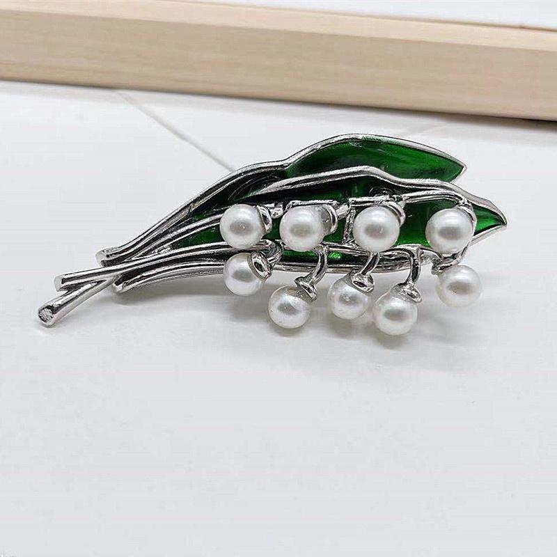 Grüne Blattbrosche, Modeaccessoires, Corsage, Damenmantel, rutschfeste Strickjacke, Anstecknadel, Seidenschal, Knopf, Kleid, Corsage gray
