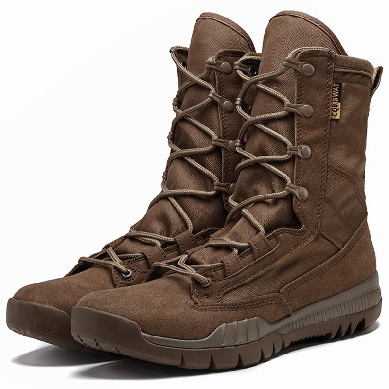 Herren Taktische Stiefel Rutschfest Abriebfest Outdoor Stiefel Wüsten Kampfstiefel Wanderschuhe Stiefel Männerschuhe Neu 45 braun