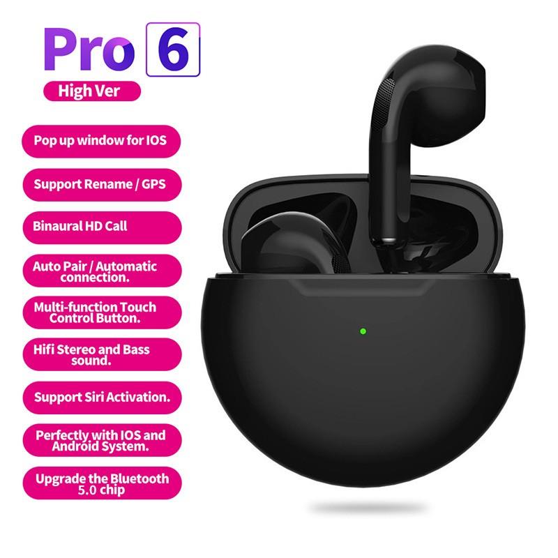 Drahtloser Bluetooth 5.0-Kopfhörer HIFI-Stereo-Ohrhörer Sport-Ohrhörer mit Mikrofon Noise Cancelling-Kopfhörer Mini-Headset schwarz